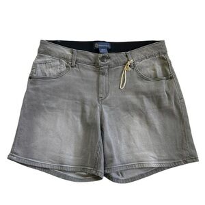 Democracy Ab Solution mold and hold vintage style grey denim shorts size 16W